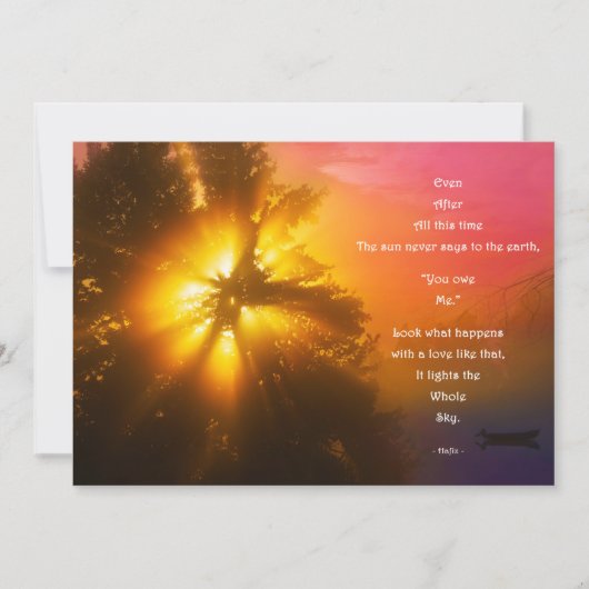 Kaart enkel met Hafiz - Even after all this time (Vorderseite)