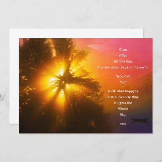 Kaart enkel met Hafiz - Even after all this time (Vorne/Hinten)