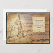 Kaart enkel met Rumi - Everything is music (Vorne/Hinten)