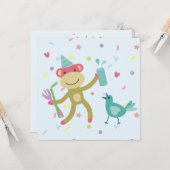 kaart felicitatie aapje karte (Vorderseite/Rückseite Beispiel)