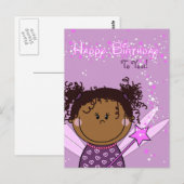 kaart - fröhlicher Geburtstag - engeltje Postkarte (Vorne/Hinten)