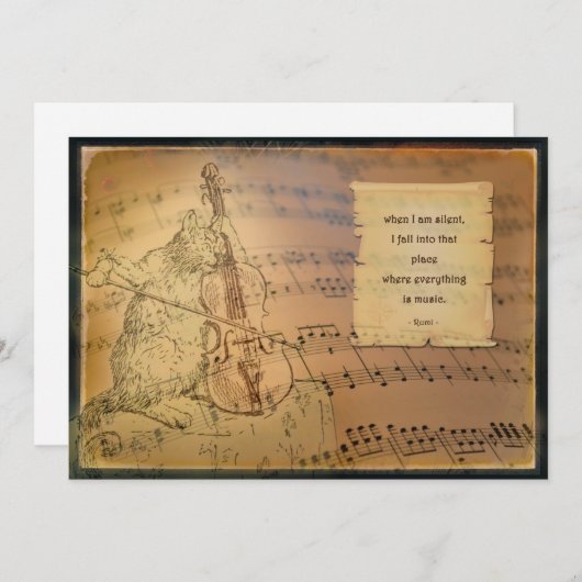 Kaart met gedicht Rumi (Vorne/Hinten)