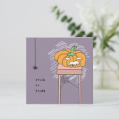 kaart tafeltje halloween karte (Stehend Vorderseite)