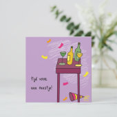 kaart uitnodiging feestje karte (Stehend Vorderseite)