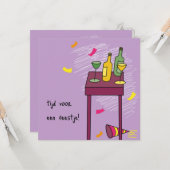 kaart uitnodiging feestje karte (Vorderseite/Rückseite Beispiel)