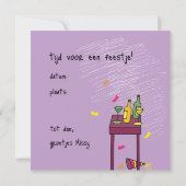 kaart uitnodiging feestje karte (Rückseite)