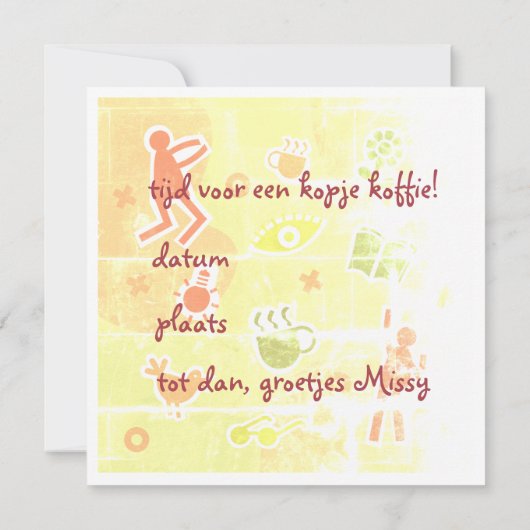 kaart uitnodiging koffie (Rückseite)