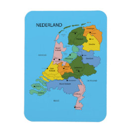Kaart van Nederland magneet Magnet