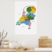 Kaart van Nederland Poster (Küche)