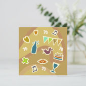 kaart verjaardag 70 jaar karte (Stehend Vorderseite)