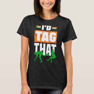 Kabaddi-Indianersport, den ich mit einem Schild ve T-Shirt