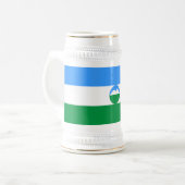 Kabardino Balkaria Fahne Bierglas (Vorderseite Links)