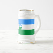 Kabardino Balkaria Fahne Bierglas (VorderseiteRechts)