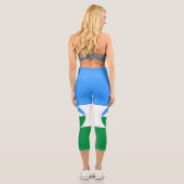 Kabardino Balkaria Fahne Capri Leggings (Rückseite)