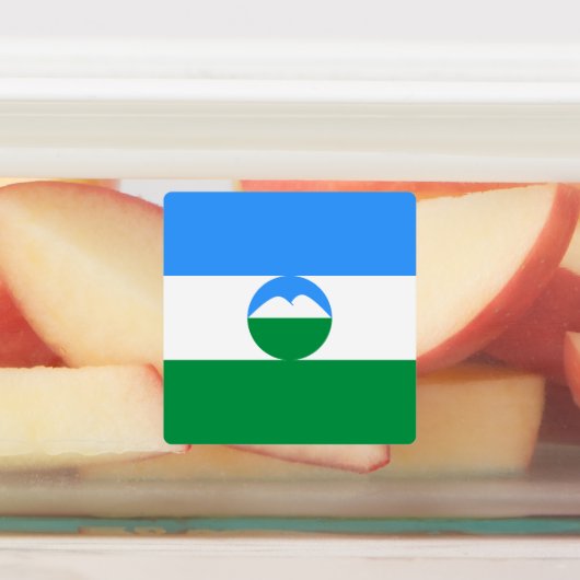 Kabardino Balkaria Fahne Etiketten (Befestigt)