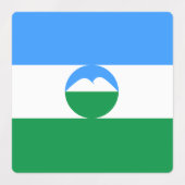 Kabardino Balkaria Fahne Etiketten (Design 2)