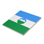 Kabardino Balkaria Fahne Fliese (Seite)