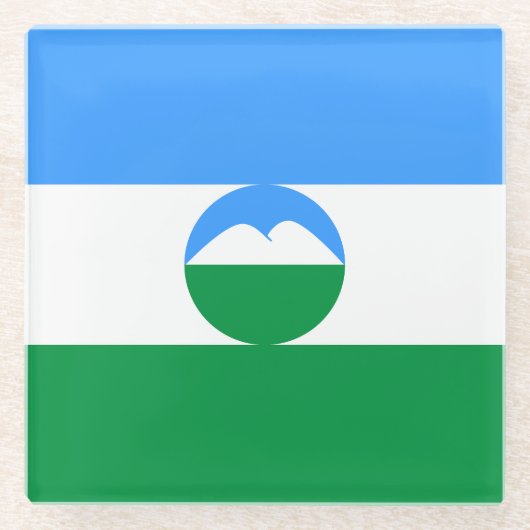 Kabardino Balkaria Fahne Glasuntersetzer (Vorderseite)
