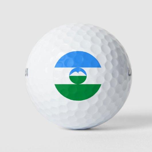 Kabardino Balkaria Fahne Golfball (Vorderseite)