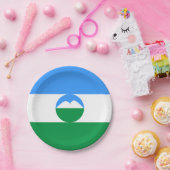 Kabardino Balkaria Fahne Pappteller (Party)