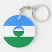 Kabardino Balkaria Fahne Schlüsselanhänger (Rückseite)