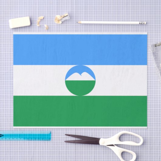 Kabardino Balkaria Fahne Seidenpapier (Handwerk)