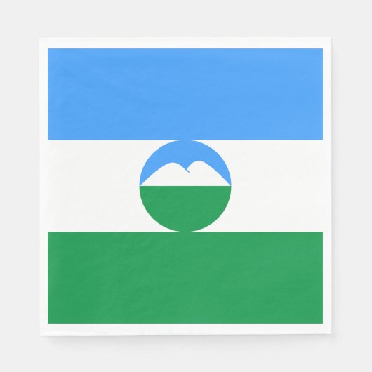 Kabardino Balkaria Fahne Serviette (Vorderseite)