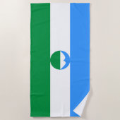 Kabardino Balkaria Fahne Strandtuch (Vorderseite)