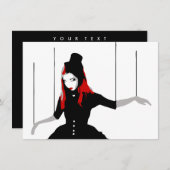 Kabarett Einladung (Vorne/Hinten)