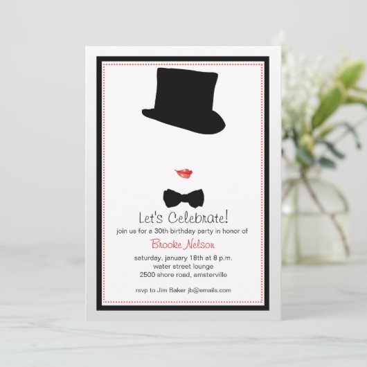 Kabarett-gerahmte Einladung (Stehend Vorderseite)