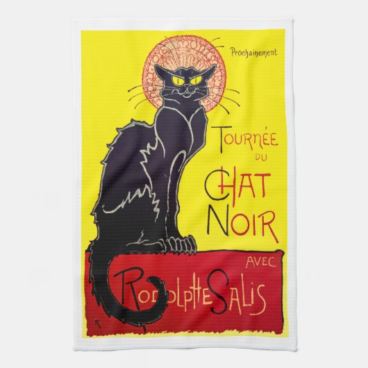 Kabarett-Küchen-Tuch Tournee du Chat Noir Handtuch (Vertikal)