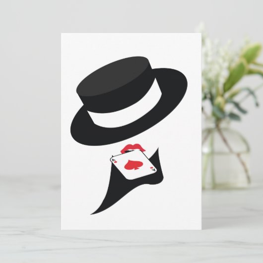 Kabarettmädchen Einladung (Stehend Vorderseite)