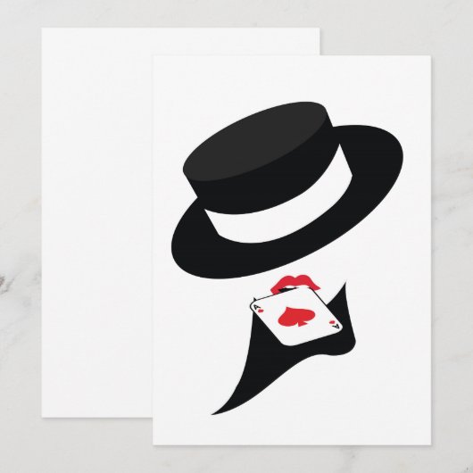 Kabarettmädchen Einladung (Vorne/Hinten)