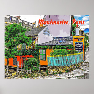 Kabarrett Au Lapin Agile. Paris, Frankreich. Poster