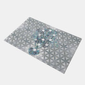 Kabbalah der Baum der Leben-Ohrschnecken-Muschel Fußmatte (Schrägansicht)