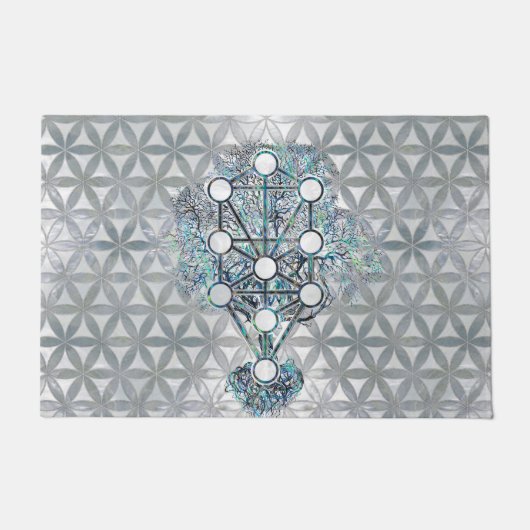 Kabbalah der Baum der Leben-Ohrschnecken-Muschel Fußmatte (Vorderseite)