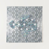 Kabbalah der Baum der Leben-Ohrschnecken-Muschel Wandteppich (Vorderseite (Horizontal))