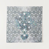 Kabbalah der Baum der Leben-Ohrschnecken-Muschel Wandteppich (Vorderseite)