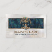 Kabbalah Der Baum des Lebens Abalone und Gold Visitenkarte (Rückseite)