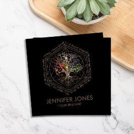 Kabbalah Der Baum des Lebens Heilige Geometrie Orn Quadratische Visitenkarte