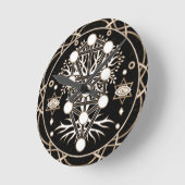 Kabbalah Der Baum des Lebens Heilige Geometrie Orn Runde Wanduhr (Winkel)