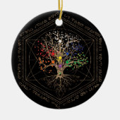 Kabbalah Der Baum des Lebens Keramik Ornament (Vorne)