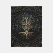 Kabbalah Der Baum des Lebens Marmor und Gold Fleecedecke (Vorderseite)