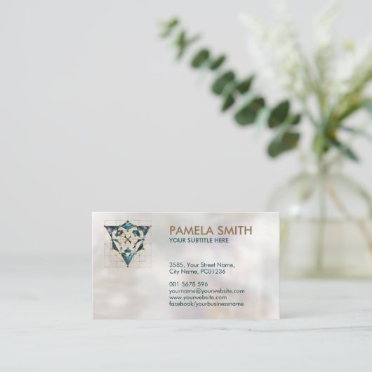 Kabbalah Der Baum des Lebens Marmor und Gold Visitenkarte (Stehend Vorderseite)