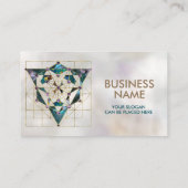 Kabbalah Der Baum des Lebens Marmor und Gold Visitenkarte (Rückseite)