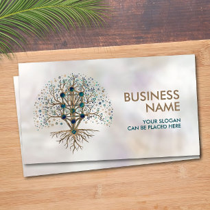 Kabbalah Der Baum des Lebens Marmor und Gold Visitenkarte