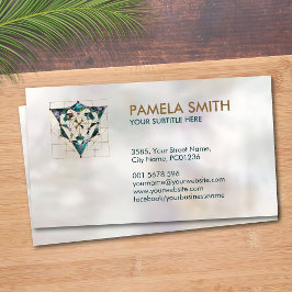 Kabbalah Der Baum des Lebens Marmor und Gold Visitenkarte