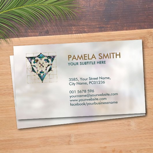 Kabbalah Der Baum des Lebens Marmor und Gold Visitenkarte