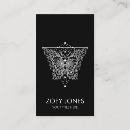 Kabbalah Der Baum des Lebens Schmetterlingsschmuck Visitenkarte (Vorderseite)