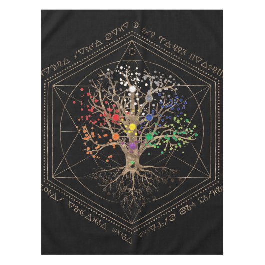 Kabbalah Der Baum des Lebens Tischdecke (Vorderseite)